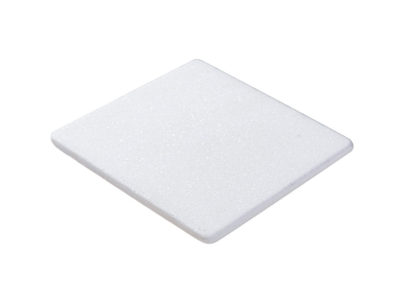 Craft Express 4 Pack Square Marble Sublimation Coasters – 4"x4" White Stone Blanks