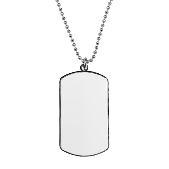 Sublimation Blanks Dog Tag | Custom Military Blank ID Tag - 1 Sided With Insert by INNOSUB USA