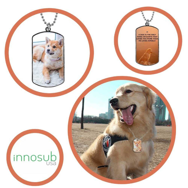 Sublimation Blanks Dog Tag | Custom Military Blank ID Tag - 1 Sided With Insert by INNOSUB USA