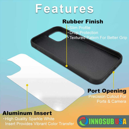 Sublimation Blank Case with Sparkle Inserts for iPhone 11/12