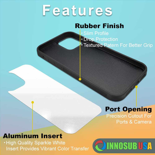 Sublimation Blank Case with Sparkle Inserts for iPhone 11/12