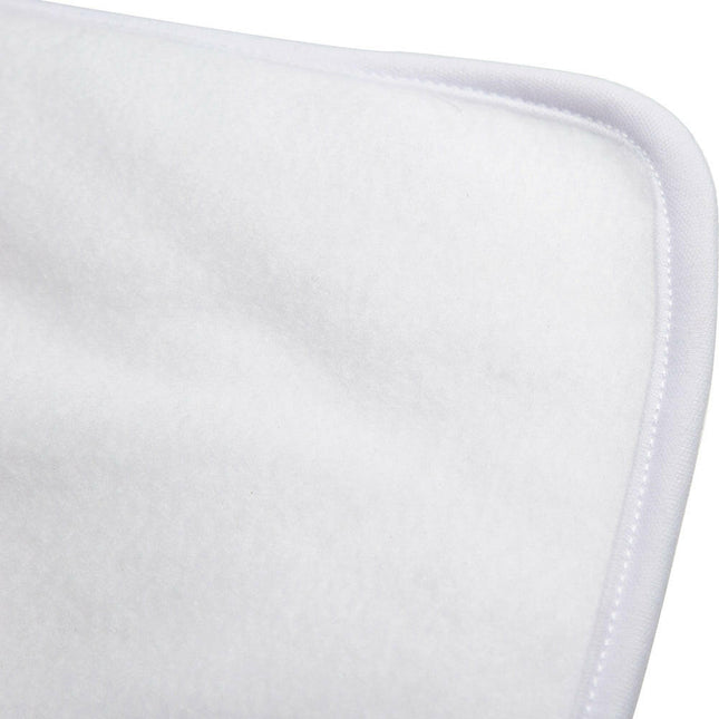 Craft Express 2 Pack Fleece Sublimation Burp Cloths – Soft White Baby Blanks
