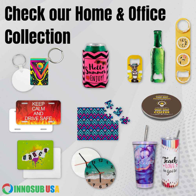 Sublimation Printing MDF Keychain Blank - 2 Sided | Custom Keychain | Sublimation Keychain | Heat Transfer Keychain by INNOSUB USA