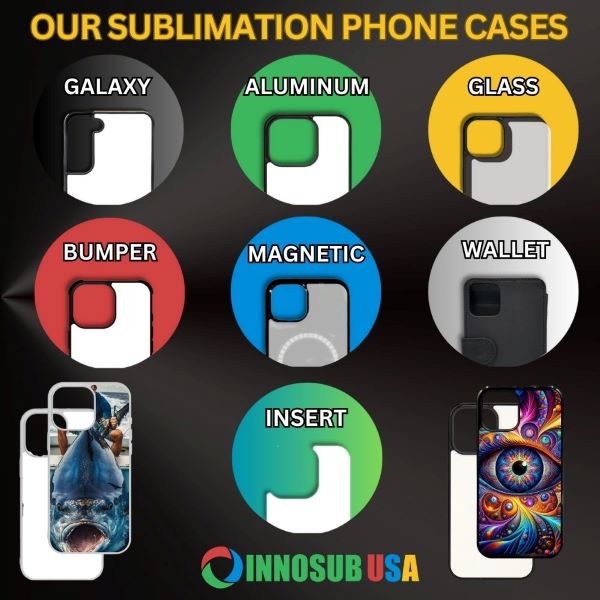Sublimation Phone Rubber Cases for iPhone 17|16|15|14|13|12|11|Air|Plus|Pro|ProMax - Aluminum Insert