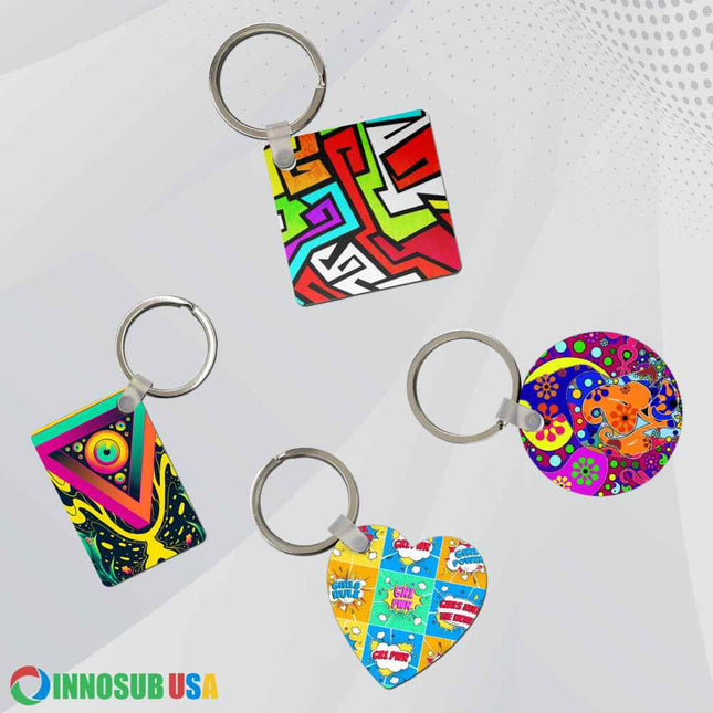 Sublimation Printing MDF Keychain Blank - 2 Sided | Custom Keychain | Sublimation Keychain | Heat Transfer Keychain by INNOSUB USA