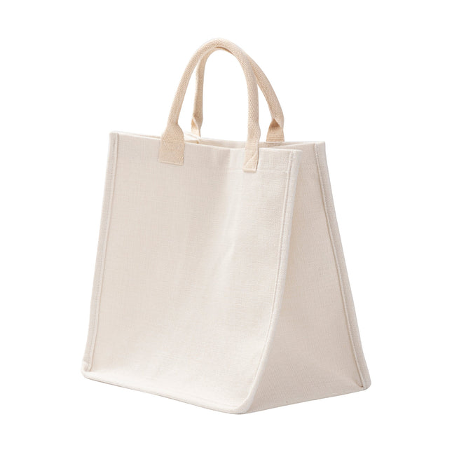 Craft Express Linen Shopping Bag for Sublimation & Custom Designs, 15" x 16"