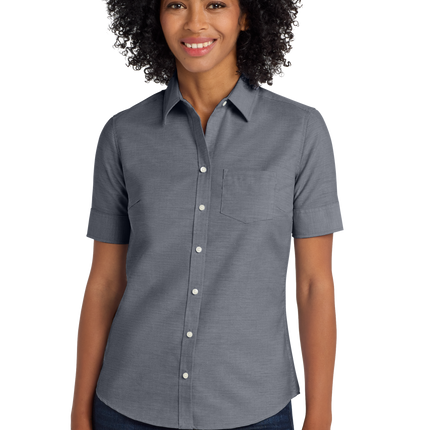 Port Authority Women's Short Sleeve SuperPro Oxford Shirt