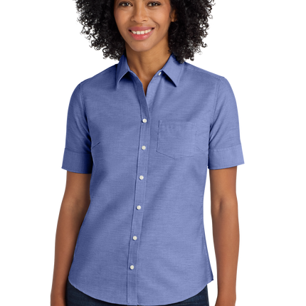 Port Authority Women's Short Sleeve SuperPro Oxford Shirt