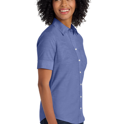 Port Authority Women's Short Sleeve SuperPro Oxford Shirt