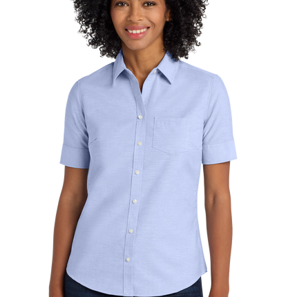 Port Authority Women's Short Sleeve SuperPro Oxford Shirt