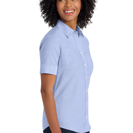 Port Authority Women's Short Sleeve SuperPro Oxford Shirt