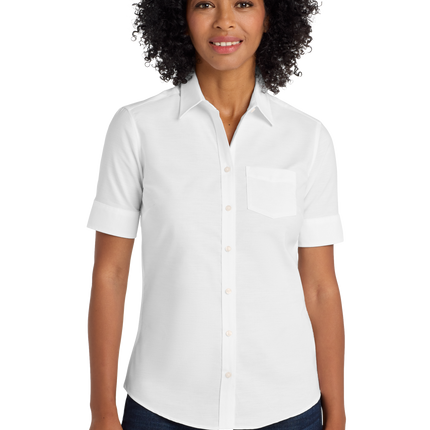 Port Authority Women's Short Sleeve SuperPro Oxford Shirt