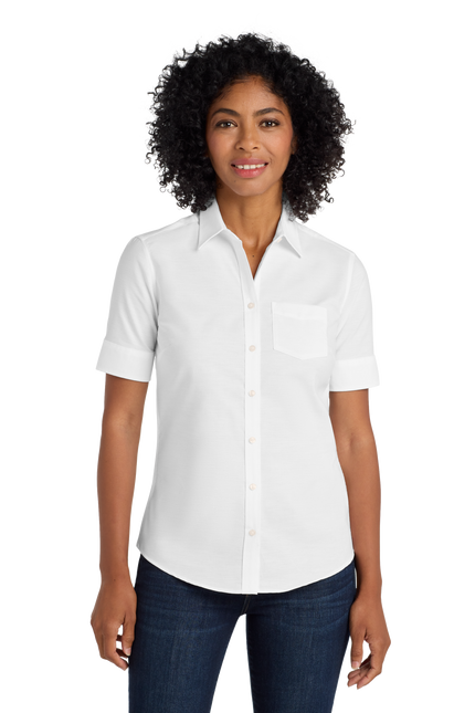Port Authority Women's Short Sleeve SuperPro Oxford Shirt