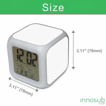 Sublimation Blanks LED Alarm Clock | With 3 Aluminum Inserts