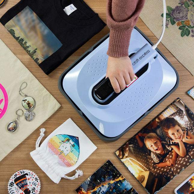 Craft Express Large Handheld Heat Press – 12" x 10" for HTV & Sublimation