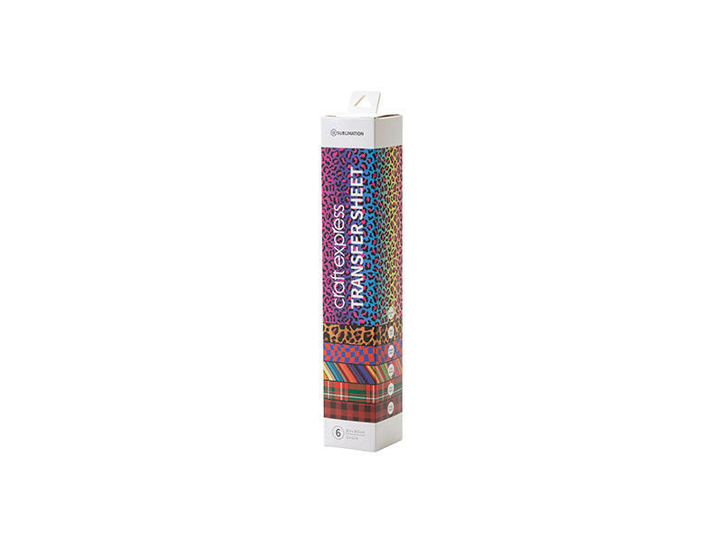 Craft Express Assorted Large Sublimation Transfer Sheets – Multi-Colored Designs, 10 Pack