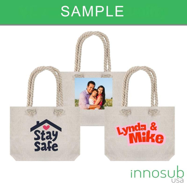 Sublimation Blanks Linen Tote Bag With Strong Rope - 18.89x14.96 ”