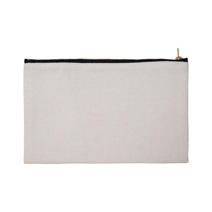 Craft Express 4 Pack Linen Sublimation Cosmetic Bags – 9"x6" with Zipper
