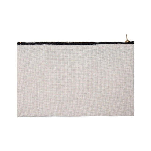 Craft Express 4 Pack Linen Sublimation Cosmetic Bags – 9"x6" with Zipper