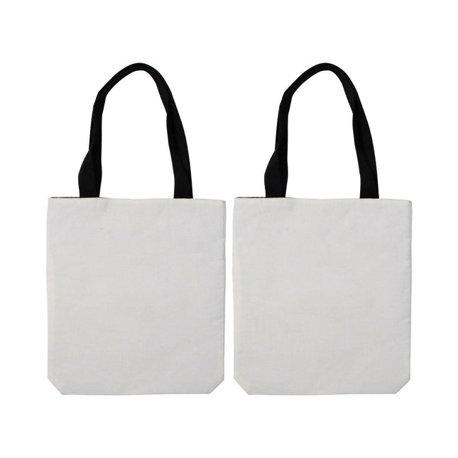 Craft Express 2 Pack Linen Sublimation Tote Bags – 15"x16" with White Panel