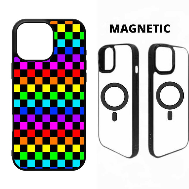 Sublimation Blanks 2D Magnetic Rubber Cases for iPhone 12|13|14|15|16|17|Air|Plus|Pro|Pro Max