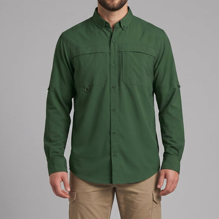 BAW-Men Long Sleeve Fishing Shirt