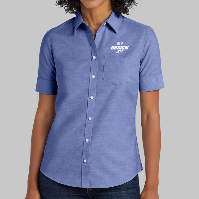 Port Authority Women's Short Sleeve SuperPro Oxford Shirt