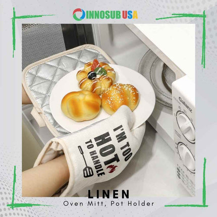 Sublimation Blanks Linen Pot Holder 8x8"- Kitchen Oven Hot Pads in Style
