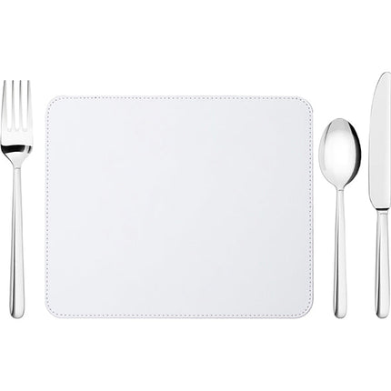 Craft Express Sublimation Vegan Leather Placemats – 12"x18" White
