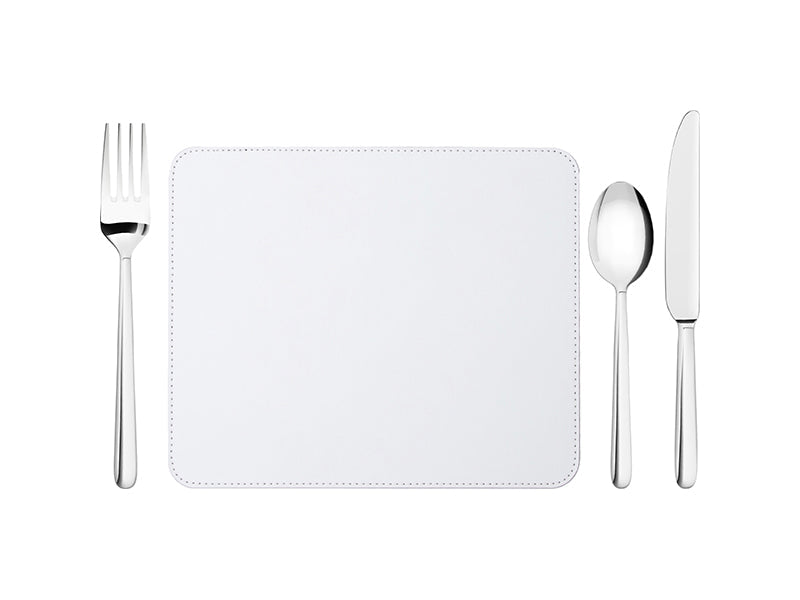 Craft Express Sublimation Vegan Leather Placemats – 12"x18" White