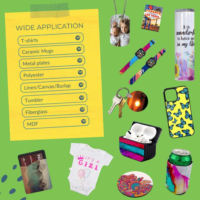 Sublimation Transfer Paper for InkJet Printers 8.5"X11",  Pack of 60/120/480 Sheets by INNOSUB USA