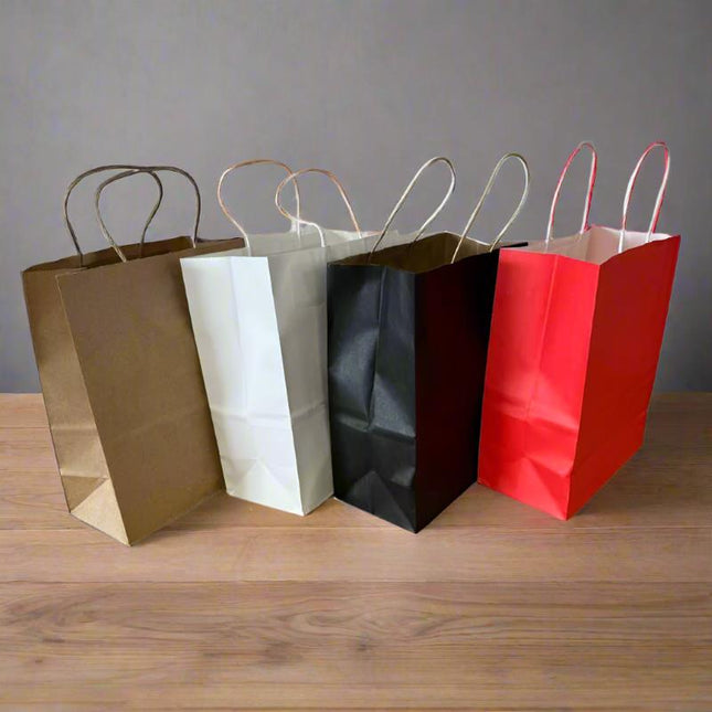 INNOSUB Gift Bags 21*11*27cm - Paper Gift Bags Medium Size Brown Paper Bags with Handles Bulk Wedding Party Favor Bags, Kraft Grocery Shopping Bags