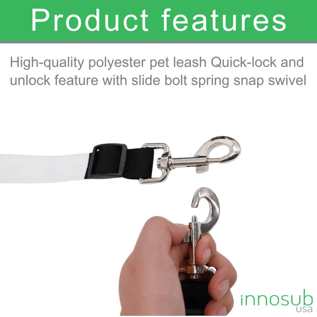 Sublimation Blank Pet Dog Leash Polyester 4 Feet by INNOSUB USA
