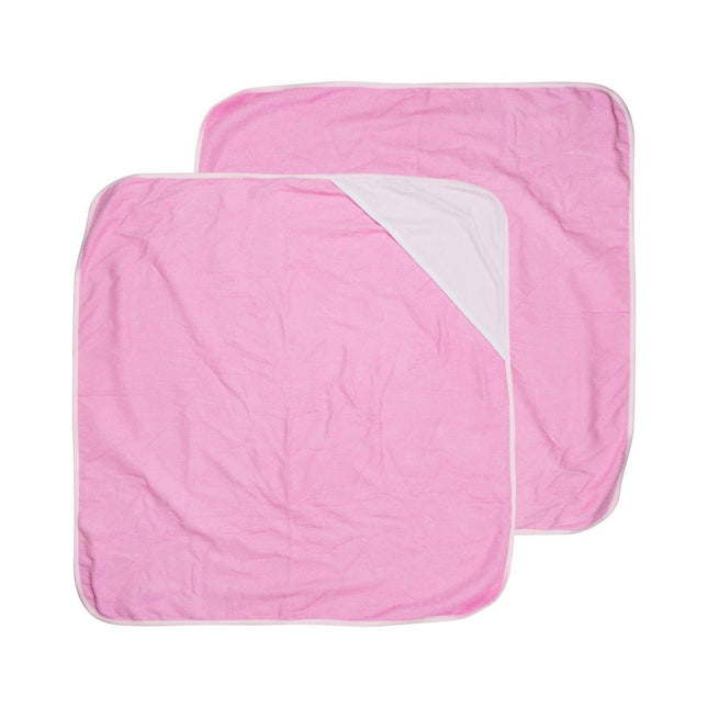 Craft Express 2 Pack Pink Sublimation Hooded Towels – Custom-Ready Baby Towels