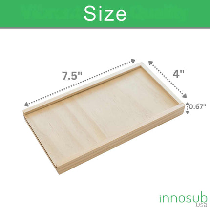 Sublimation Blanks Pencil Box with 12 pcs Color Pencils |  PlyWood Brush Set