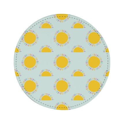 Craft Express 4 Pack Round Vegan Leather Sublimation Coasters – 4" White