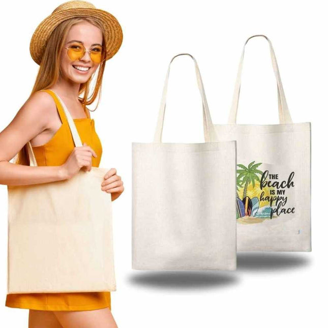 Sublimation Blanks Linen Tote Bag | 5 Sizes | Perfect for Sublimation & UV Printing