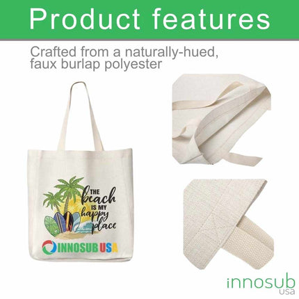 Sublimation Blanks Linen Tote Bag | 5 Sizes | Perfect for Sublimation & UV Printing