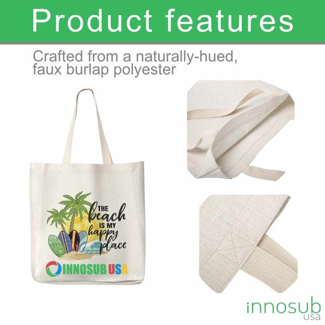 Sublimation Blanks Linen Tote Bag | 5 Sizes | Perfect for Sublimation & UV Printing