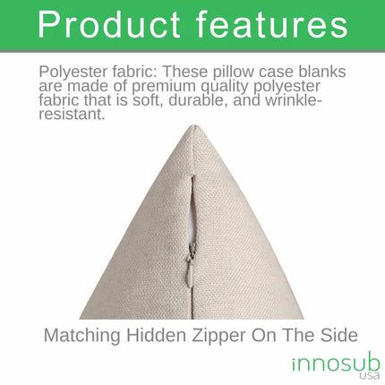 Linen Sublimation Pillow Case Blanks for Lumbar – 24x12 inch