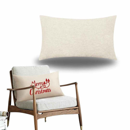 Linen Sublimation Pillow Case Blanks for Lumbar – 24x12 inch