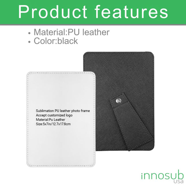 Sublimation Blanks PU Leather Photo Frame