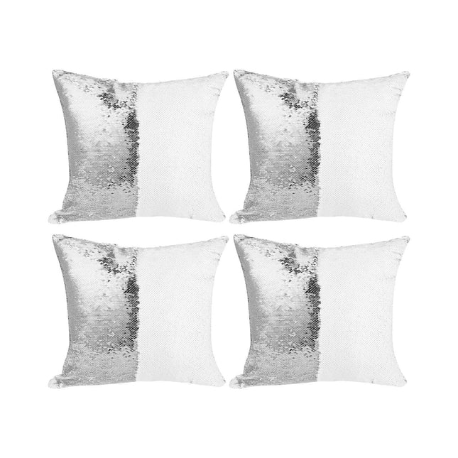 Craft Express 4 Pack Sequin Sublimation Pillow Covers - 16x16"