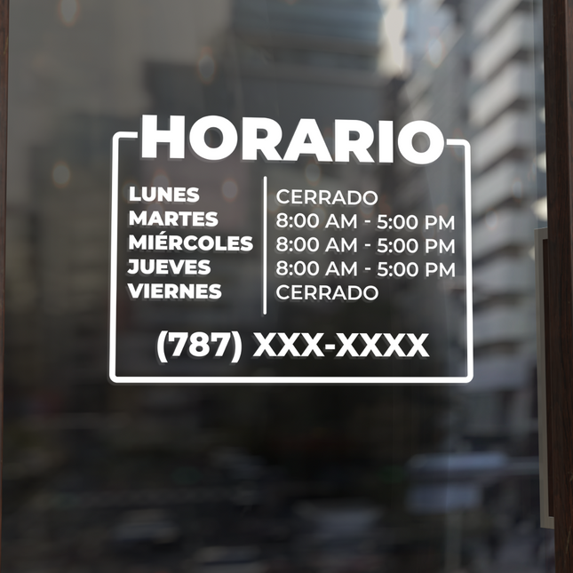 Sticker Horarios