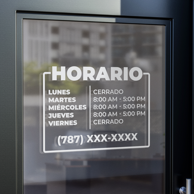 Sticker Horarios