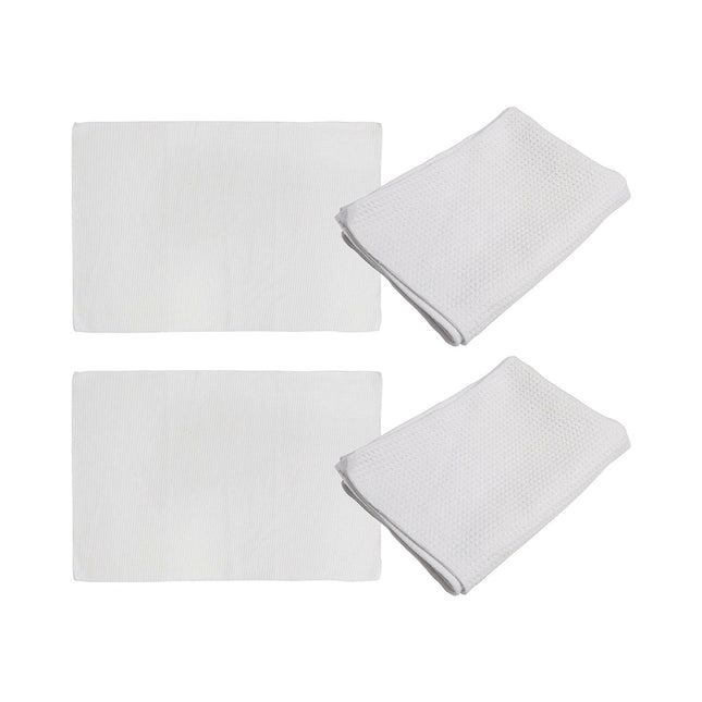 Craft Express 4 Pack Small Sublimation Waffle Towels – Sublimation-Ready Hand Towels
