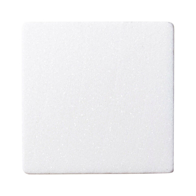Craft Express 4 Pack Square Marble Sublimation Coasters – 4"x4" White Stone Blanks