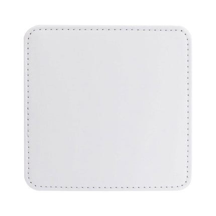 Craft Express 4 Pack Square Vegan Leather Sublimation Coasters – 4" x 4" White