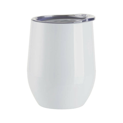 Craft Express 6 Pack Stainless Steel Sublimation Wine Tumblers – 12oz with Lids