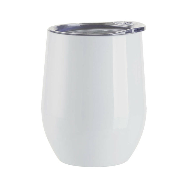 Craft Express 6 Pack Stainless Steel Sublimation Wine Tumblers – 12oz with Lids